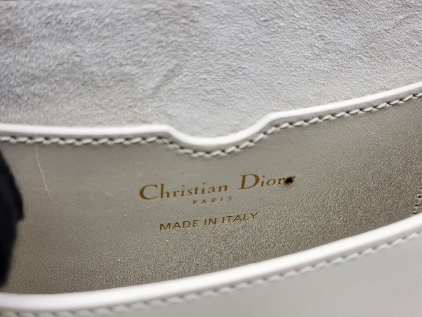 Dior White Calfskin Mini Bobby (GHW)