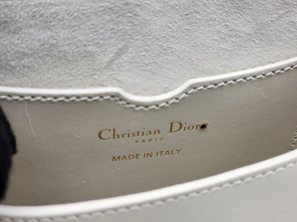 Dior White Calfskin Mini Bobby (GHW)