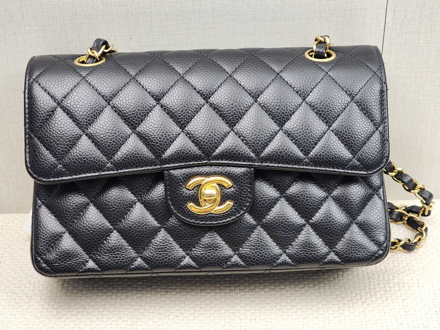Chanel Black Caviar Small CF (GHW)