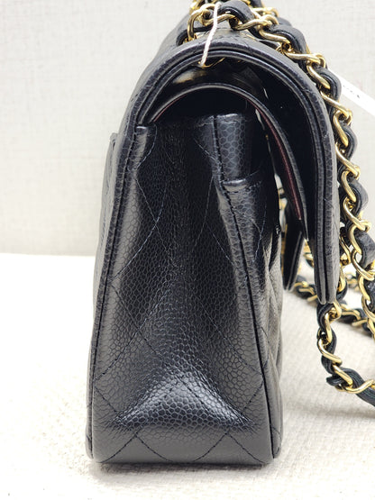 Chanel Black Caviar Small CF (GHW)