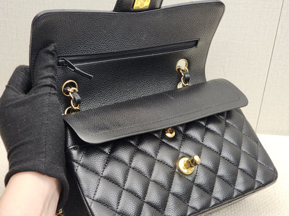 Chanel Black Caviar Small CF (GHW)