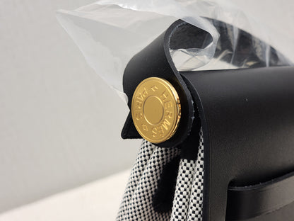 Hermes Noir / Ecru Herbag Zip 20 (GHW)