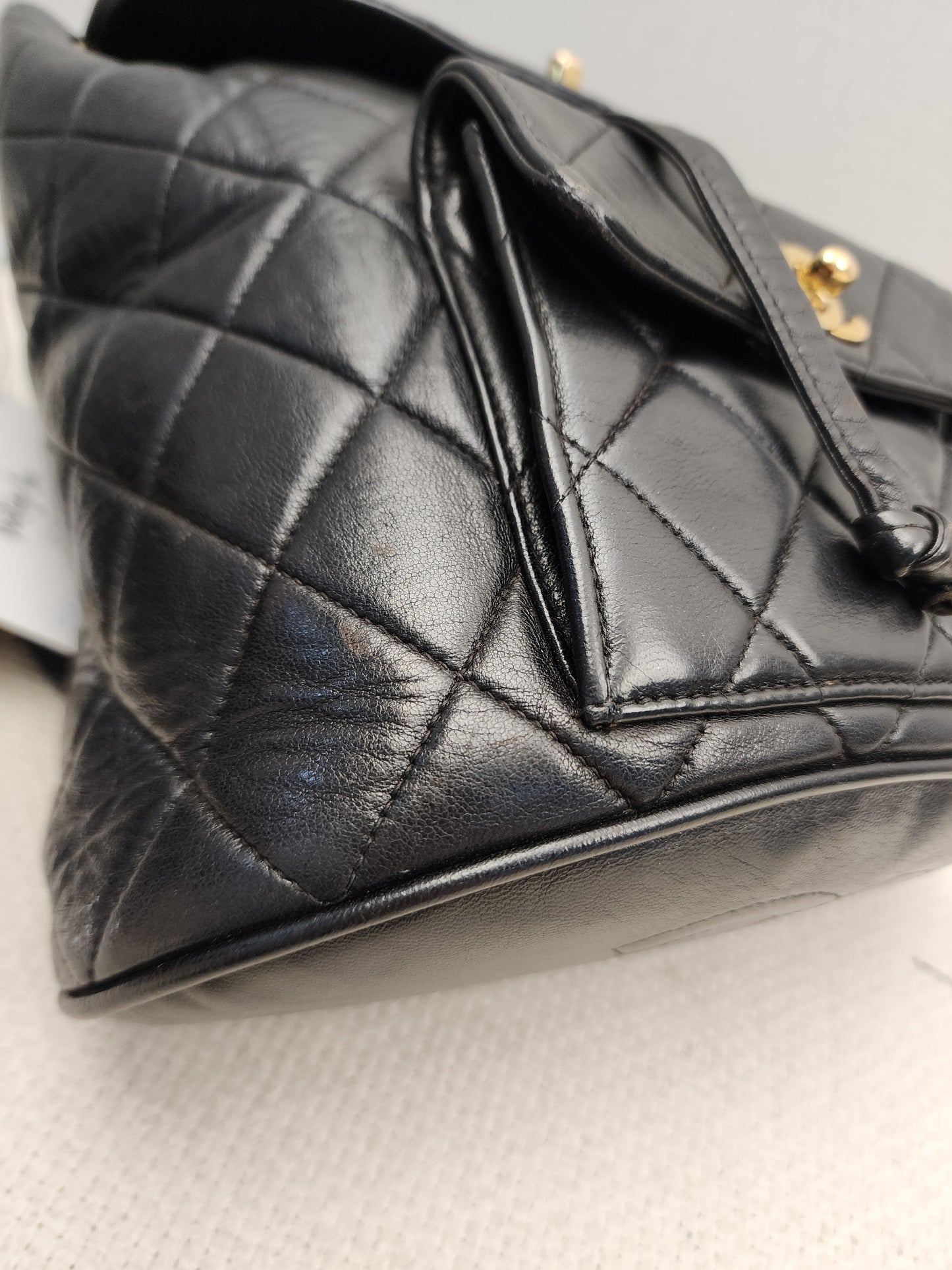 Chanel Vintage Black Lambskin Duma Backpack
