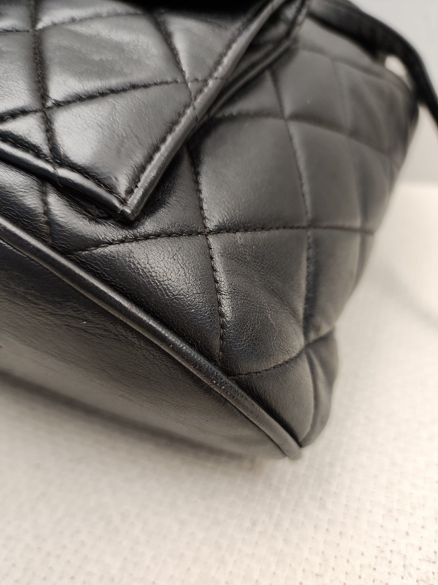 Chanel Vintage Black Lambskin Duma Backpack