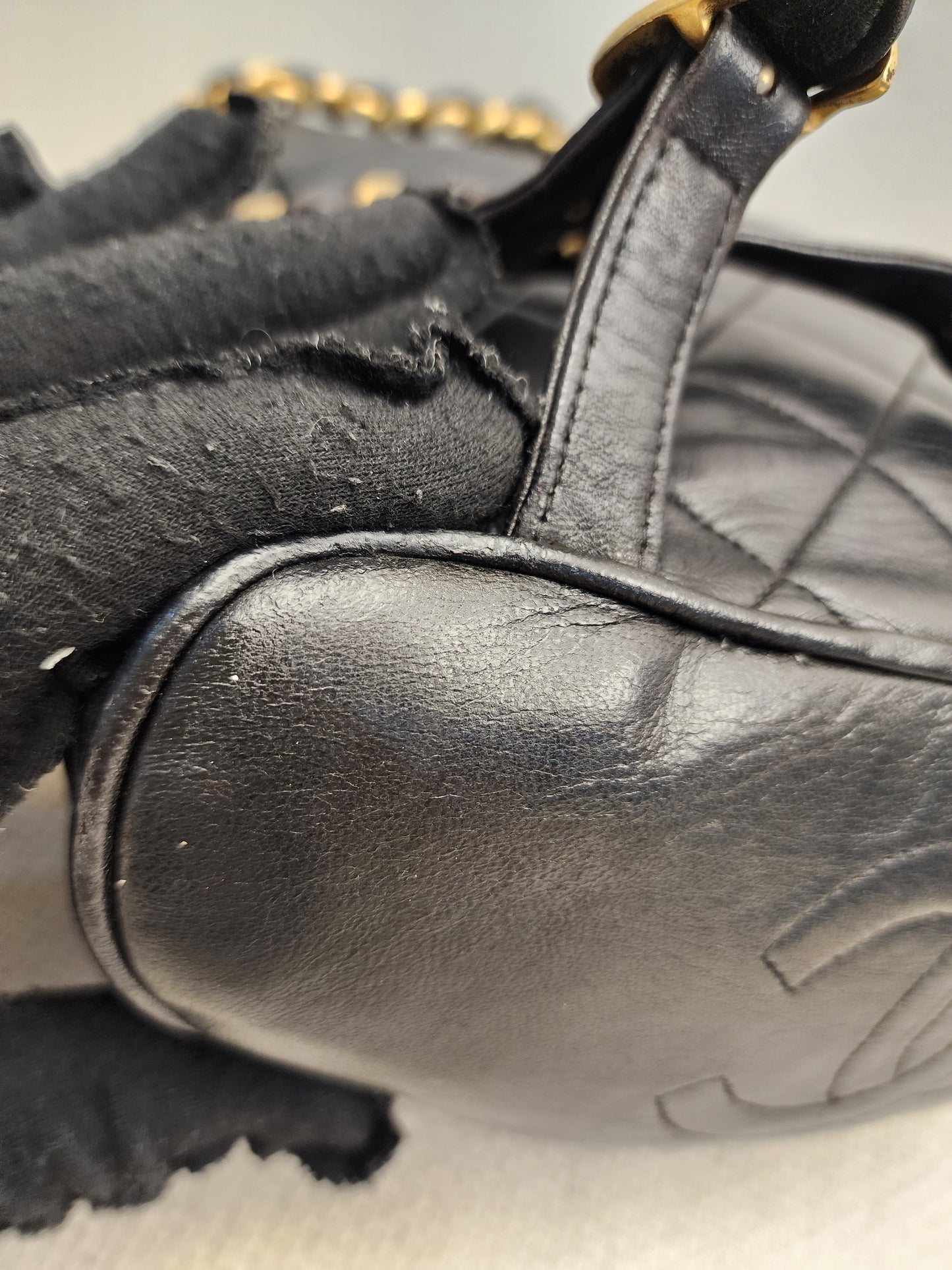 Chanel Vintage Black Lambskin Duma Backpack