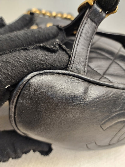 Chanel Vintage Black Lambskin Duma Backpack