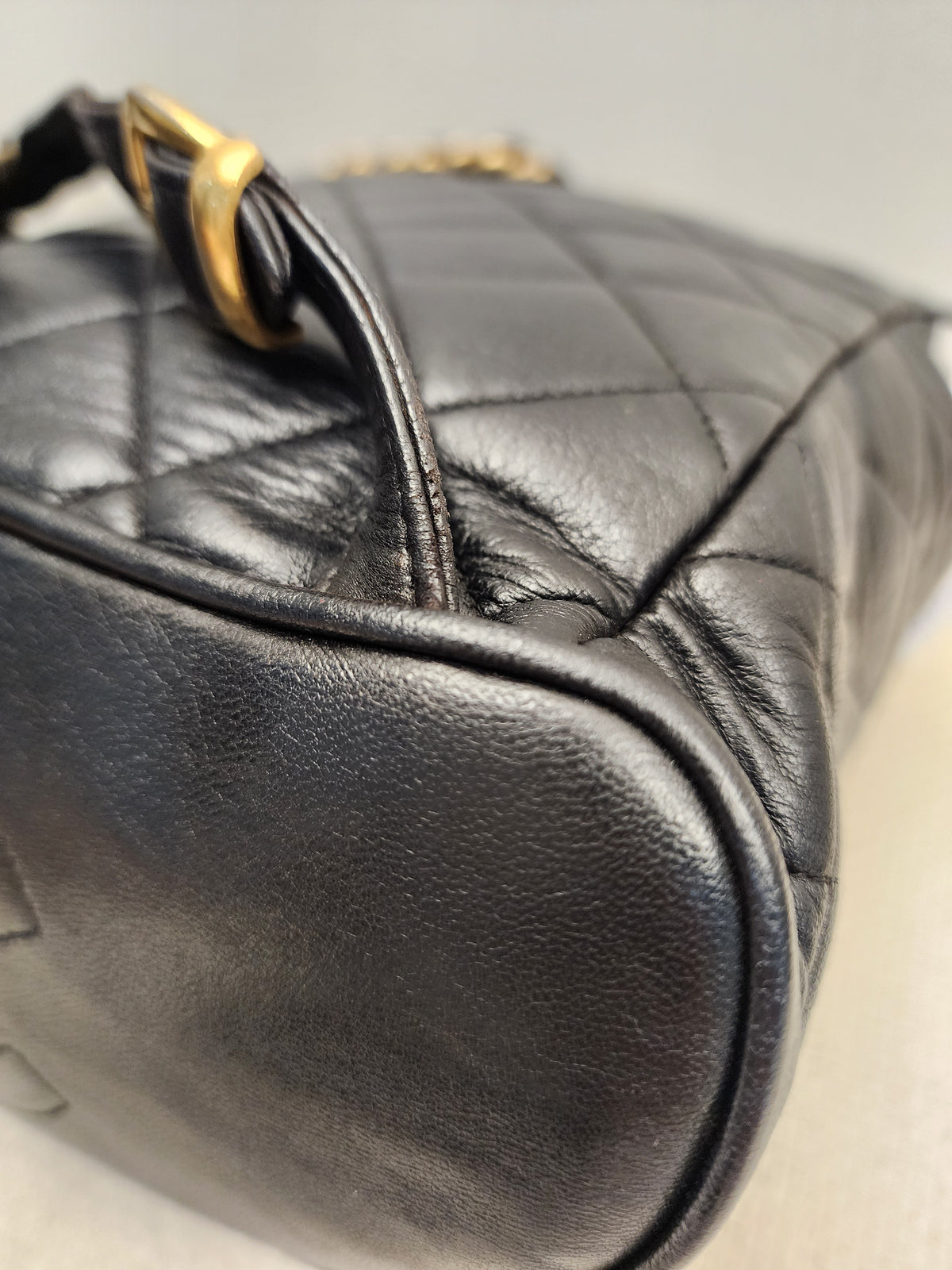 Chanel Vintage Black Lambskin Duma Backpack