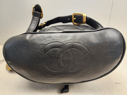 Chanel Vintage Black Lambskin Duma Backpack