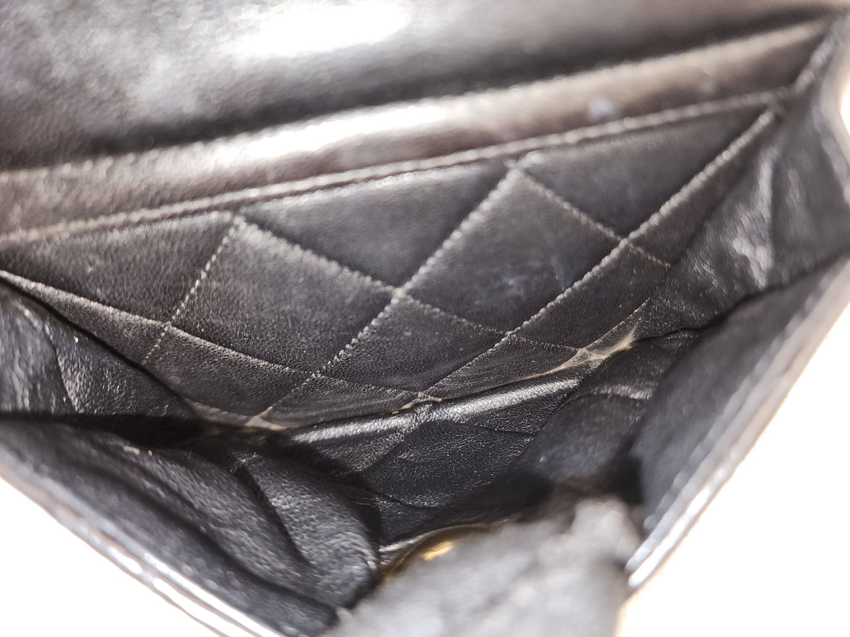 Chanel Vintage Black Lambskin Duma Backpack