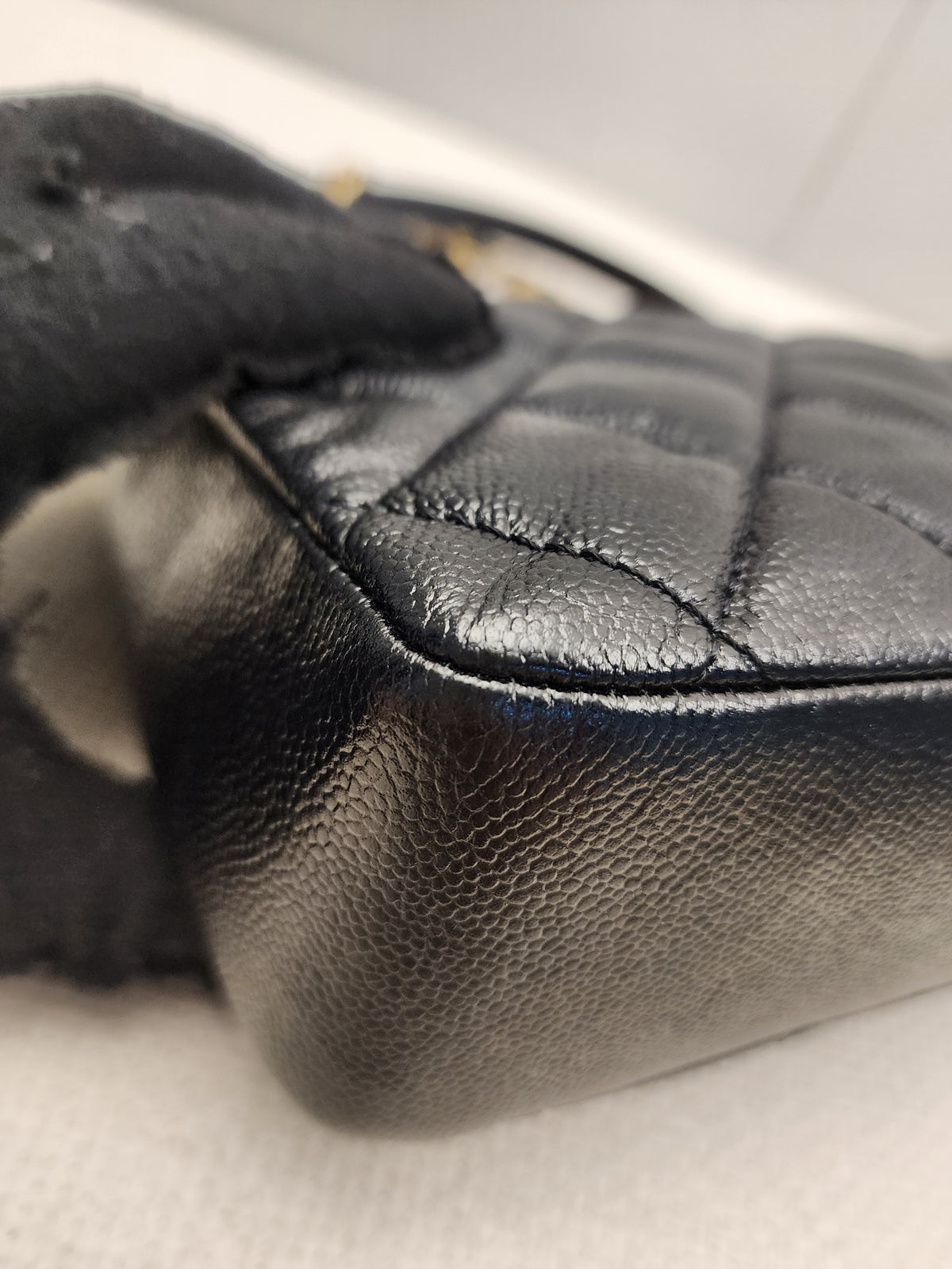 Chanel Black Shiny Caviar Quilted Melody Flap (GHW)