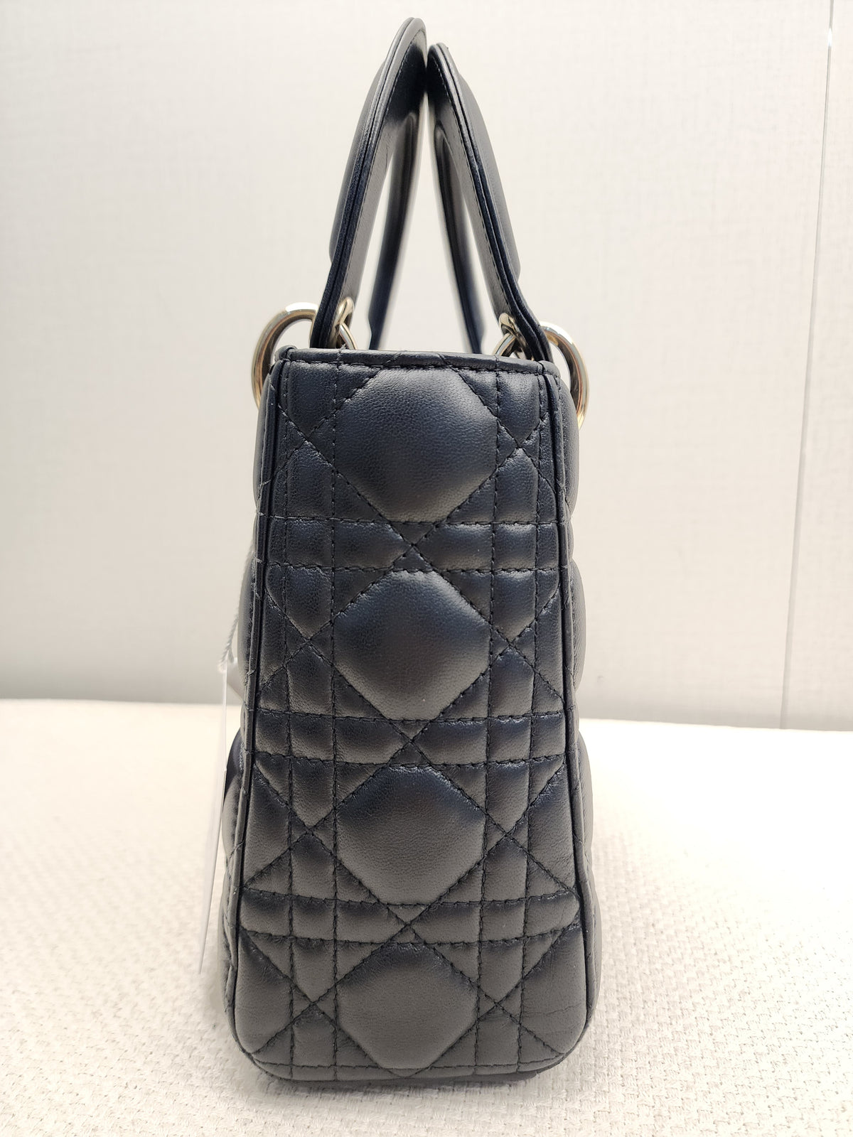 Dior Black Lambskin Small Lady Dior (GHW)