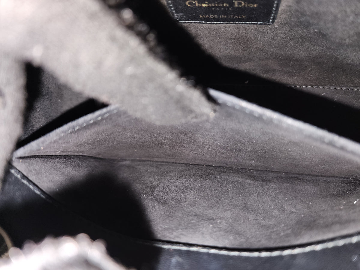 Dior Black Lambskin Small Lady Dior (GHW)