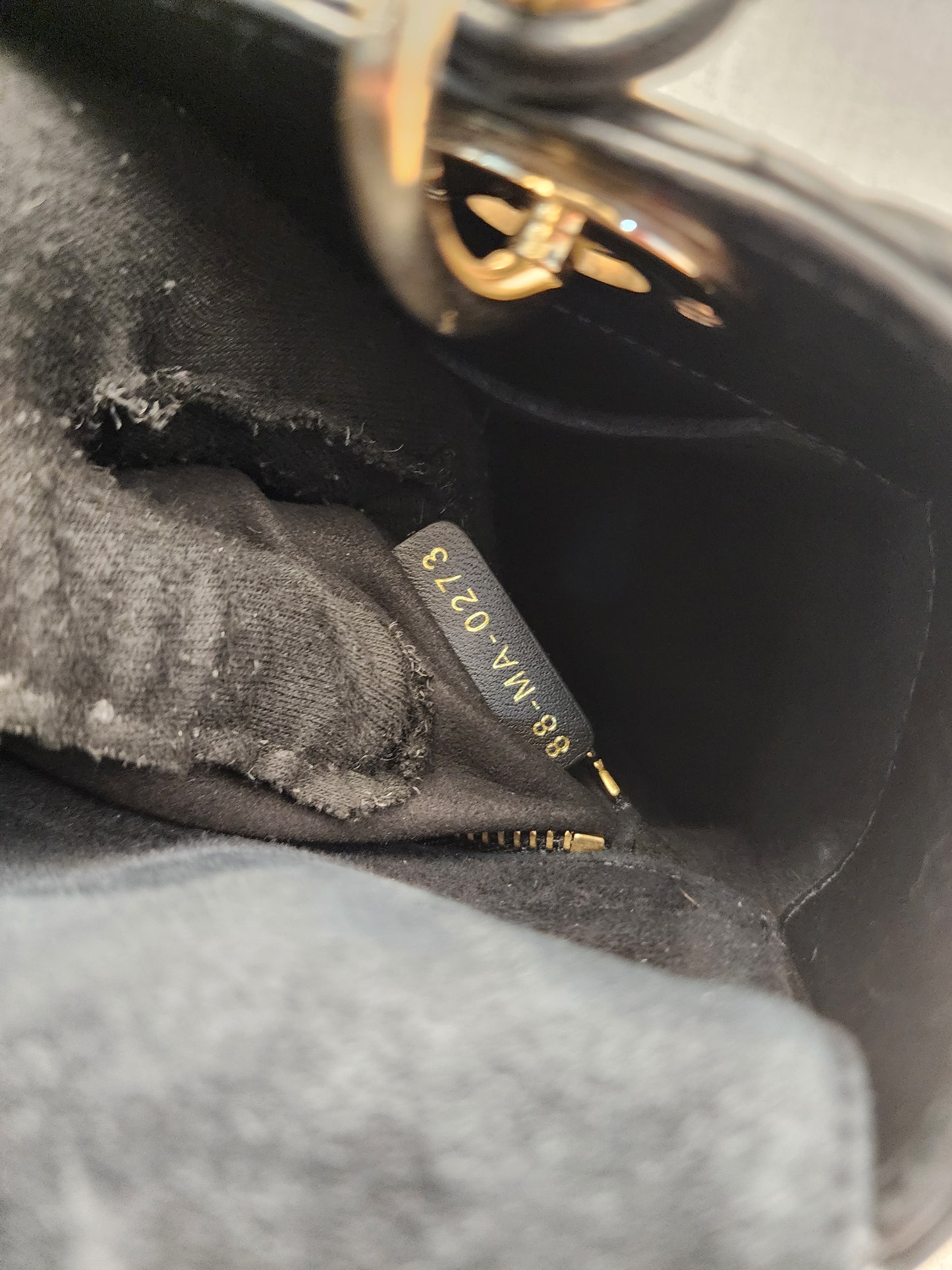 Dior Black Lambskin Small Lady Dior (GHW)