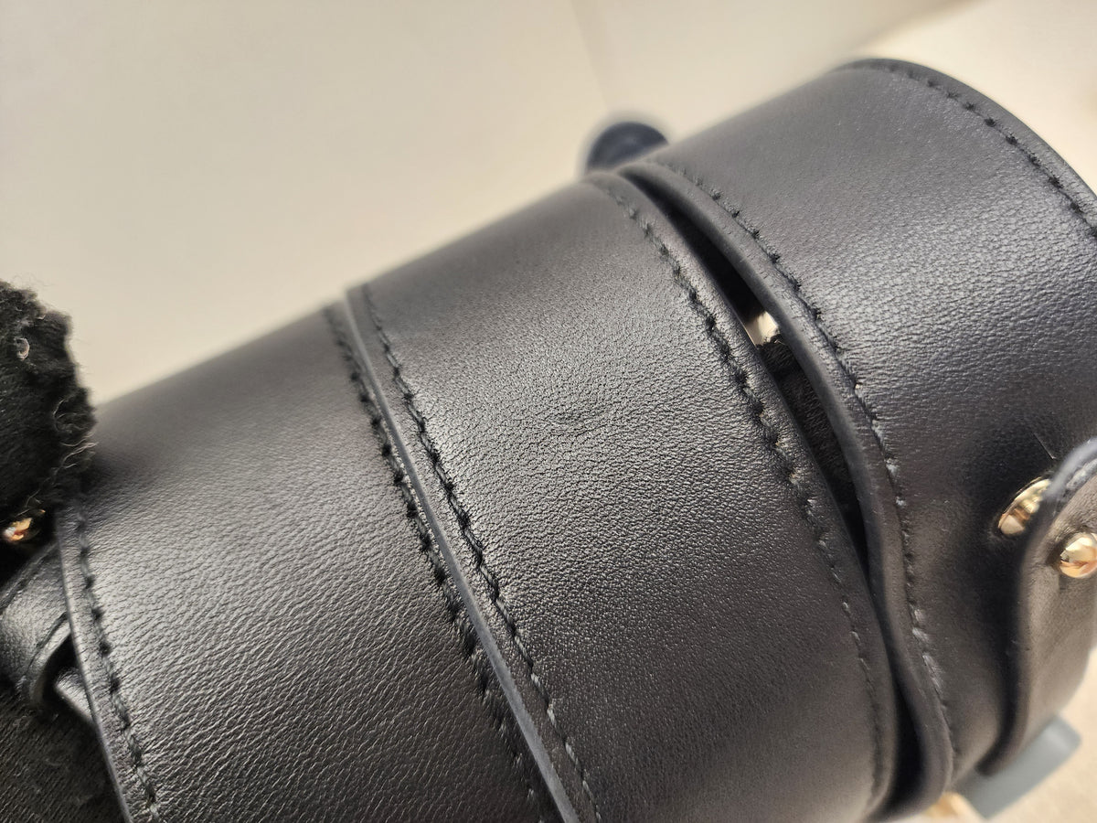 Dior Black Lambskin Small Lady Dior (GHW)