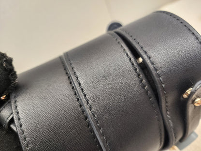 Dior Black Lambskin Small Lady Dior (GHW)