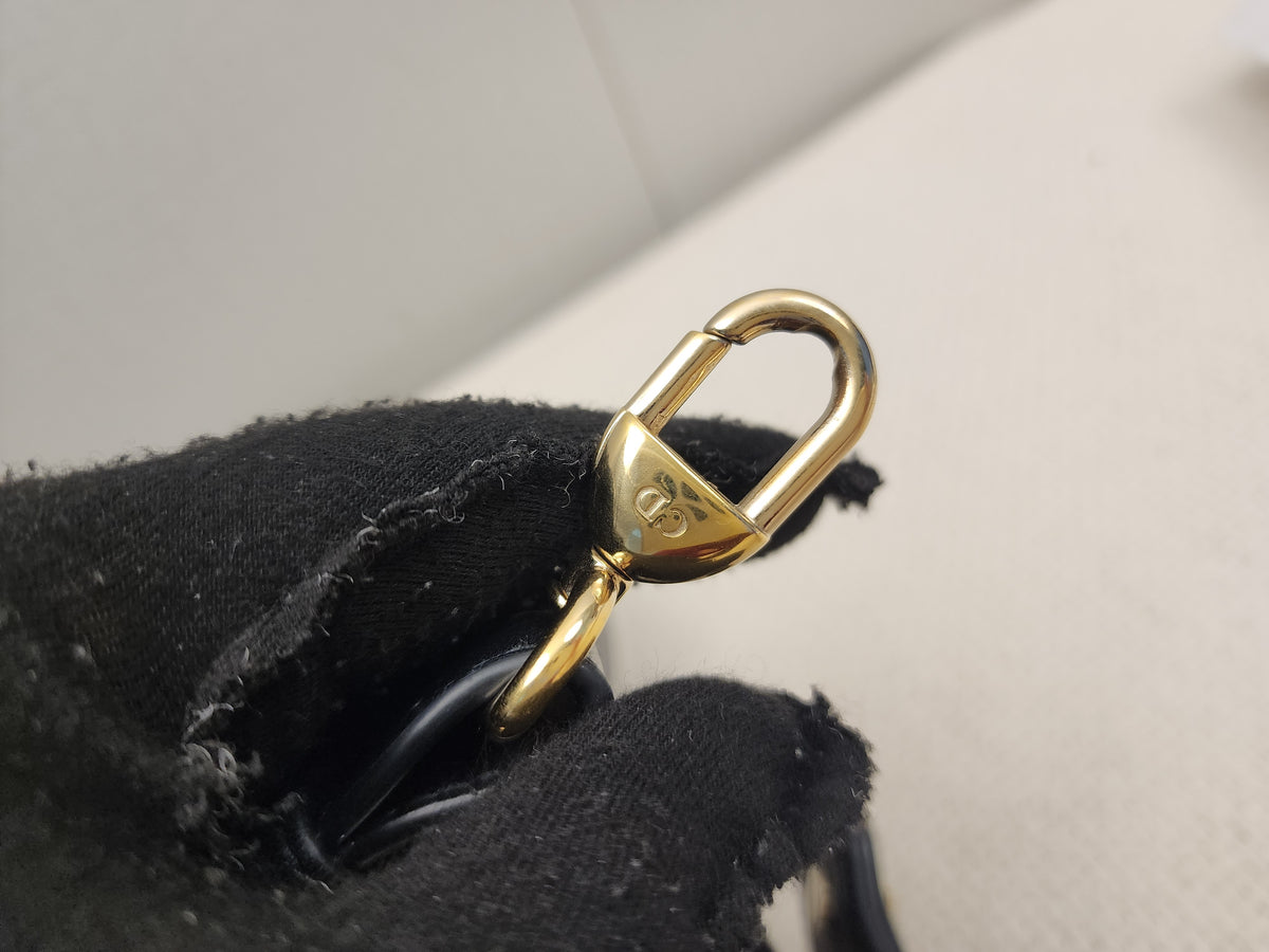Dior Black Lambskin Small Lady Dior (GHW)