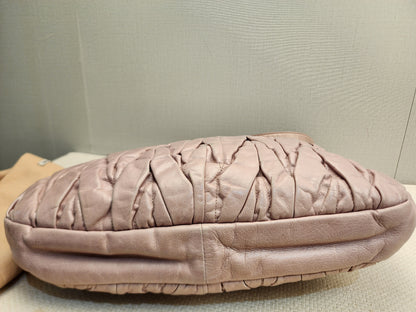Miu Miu Pink Nappa Matelasse Coffer Hobo Bag