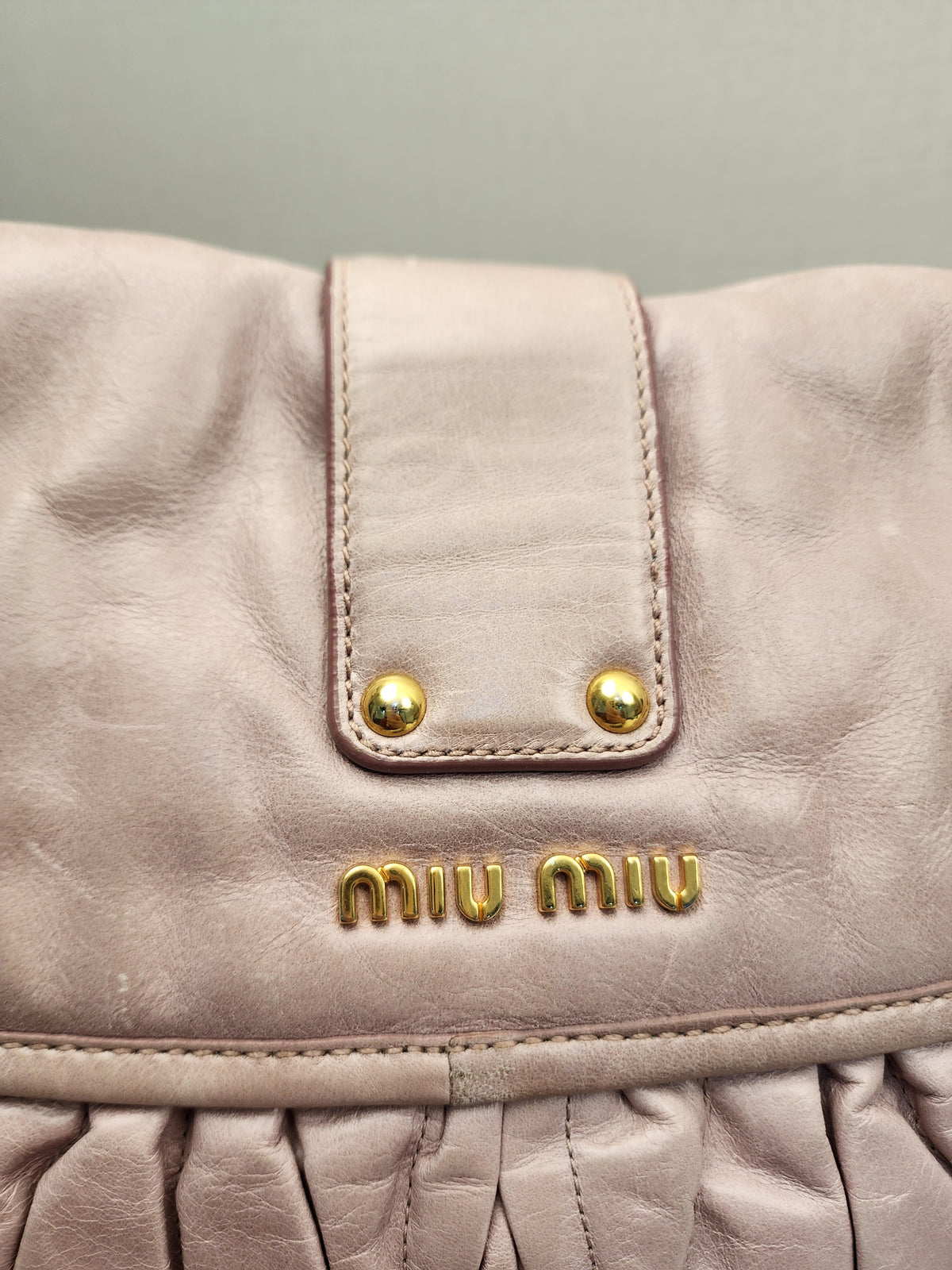 Miu Miu Pink Nappa Matelasse Coffer Hobo Bag