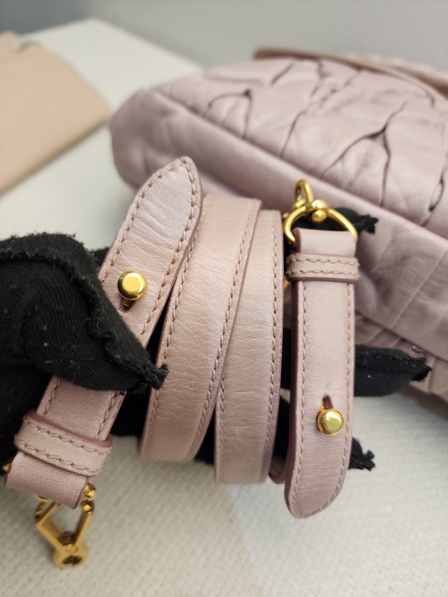 Miu Miu Pink Nappa Matelasse Coffer Hobo Bag
