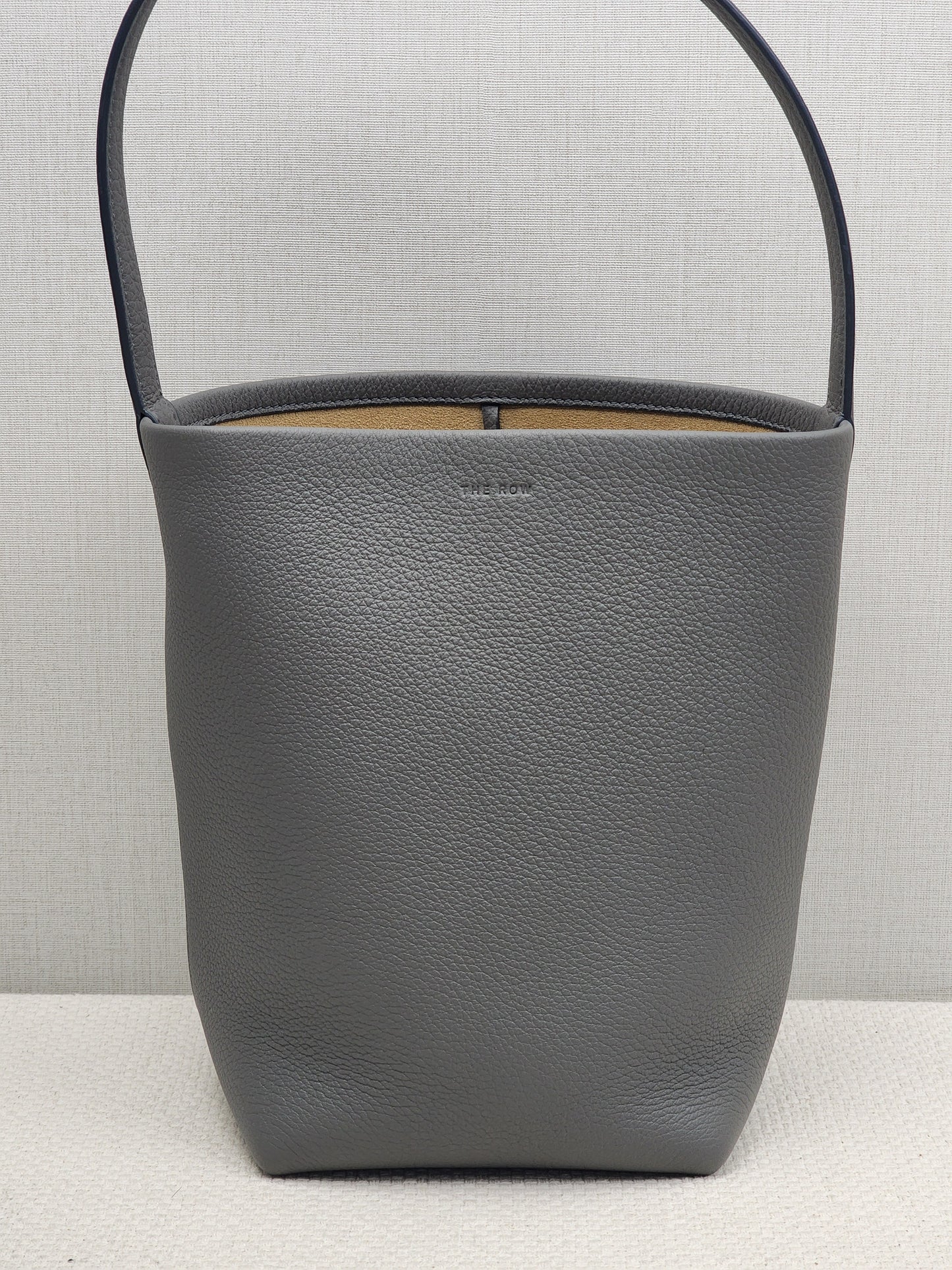The Row Grey Grained Calfskin Small N/S Park Tote
