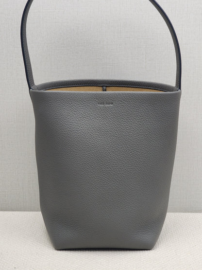 The Row Grey Grained Calfskin Small N/S Park Tote