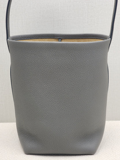 The Row Grey Grained Calfskin Small N/S Park Tote