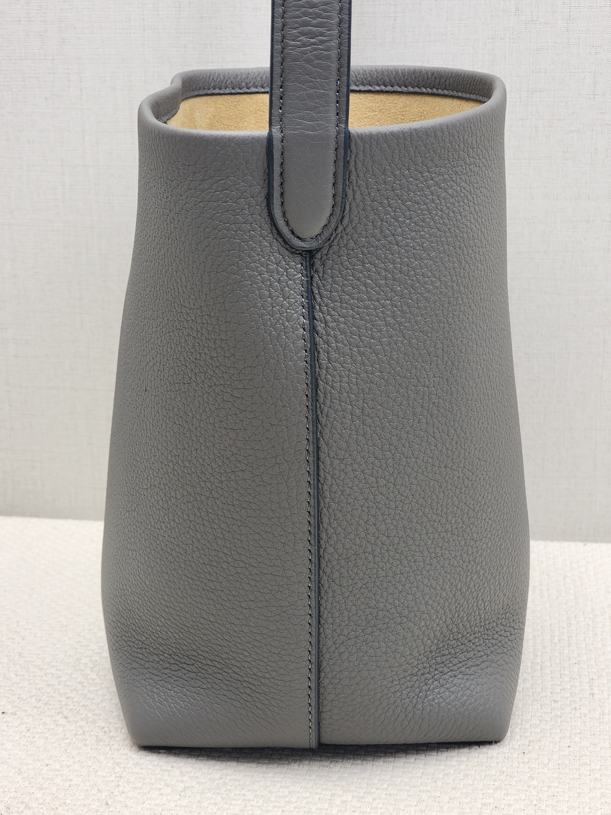The Row Grey Grained Calfskin Small N/S Park Tote