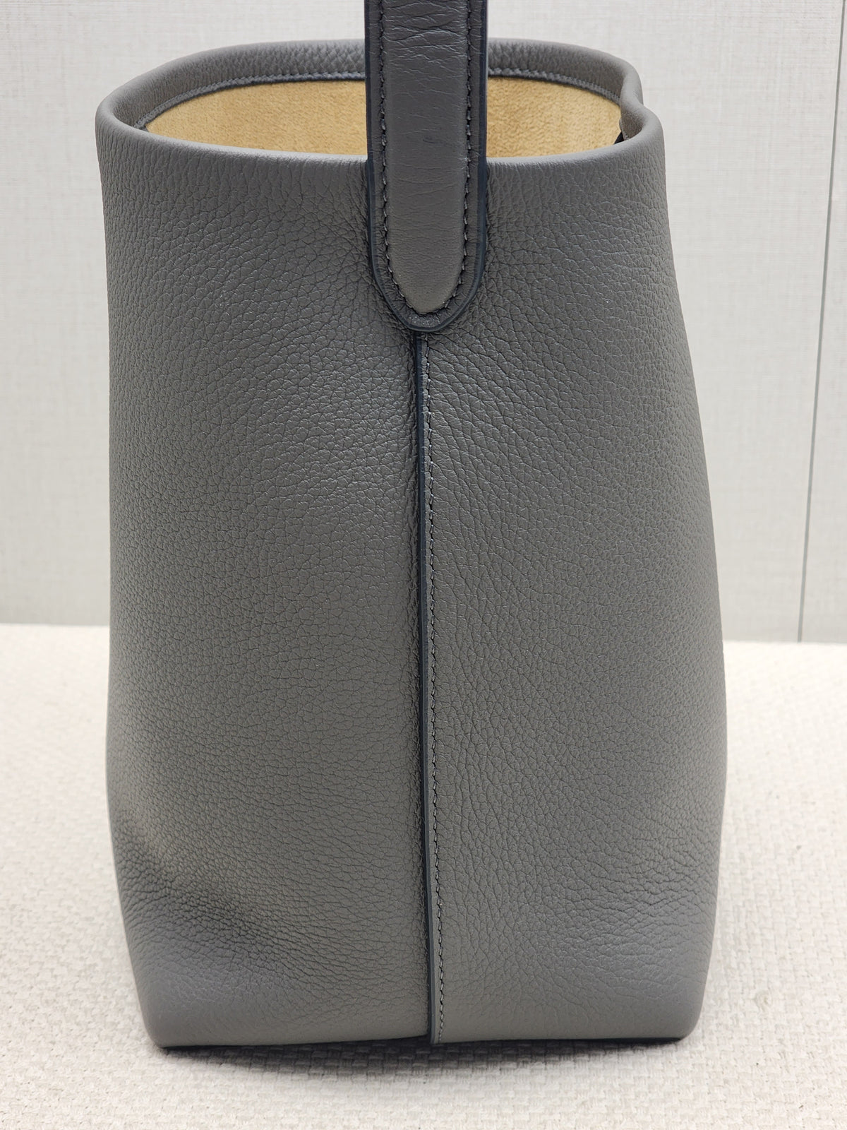 The Row Grey Grained Calfskin Small N/S Park Tote