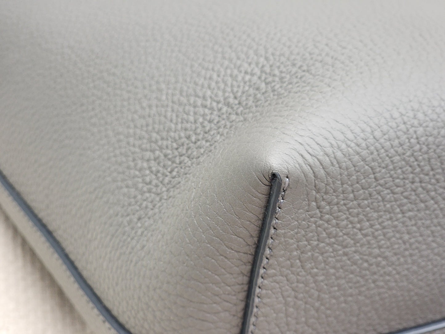 The Row Grey Grained Calfskin Small N/S Park Tote