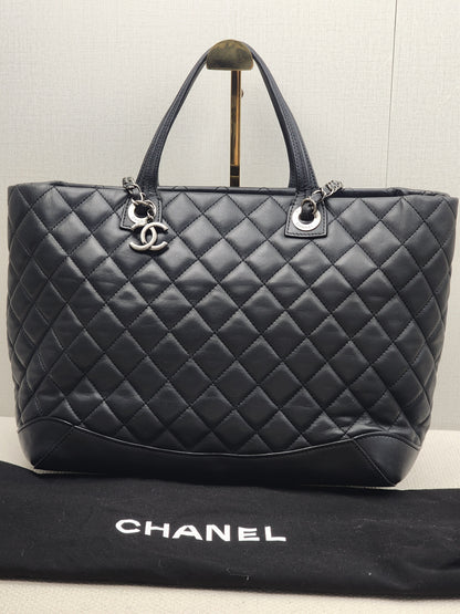 Chanel Black Calfskin Easy Large Shopping Tote (RHW)