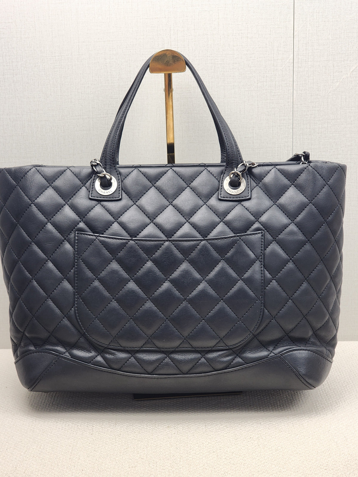 Chanel Black Calfskin Easy Large Shopping Tote (RHW)
