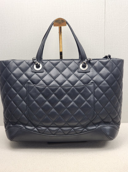Chanel Black Calfskin Easy Large Shopping Tote (RHW)