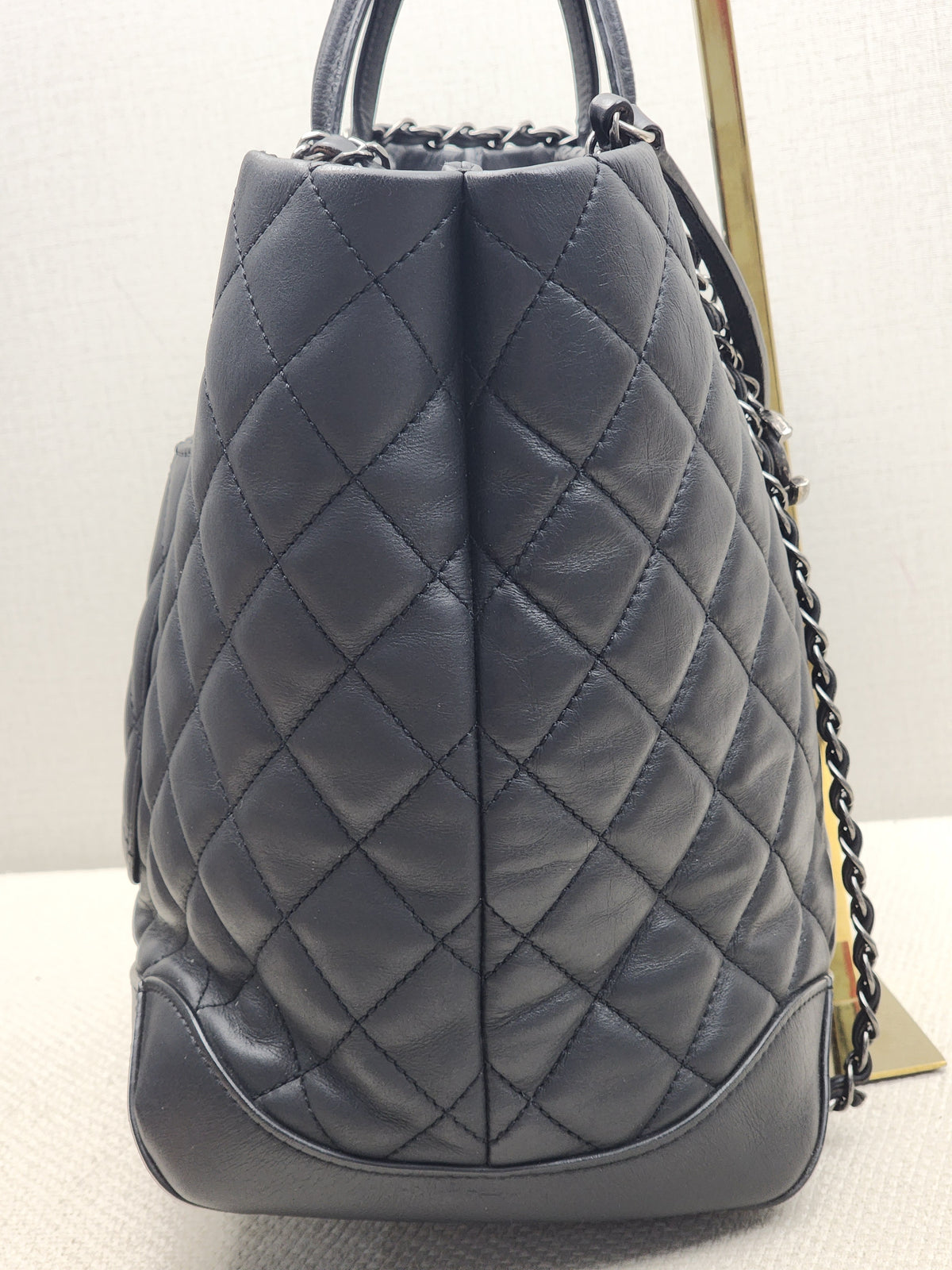 Chanel Black Calfskin Easy Large Shopping Tote (RHW)