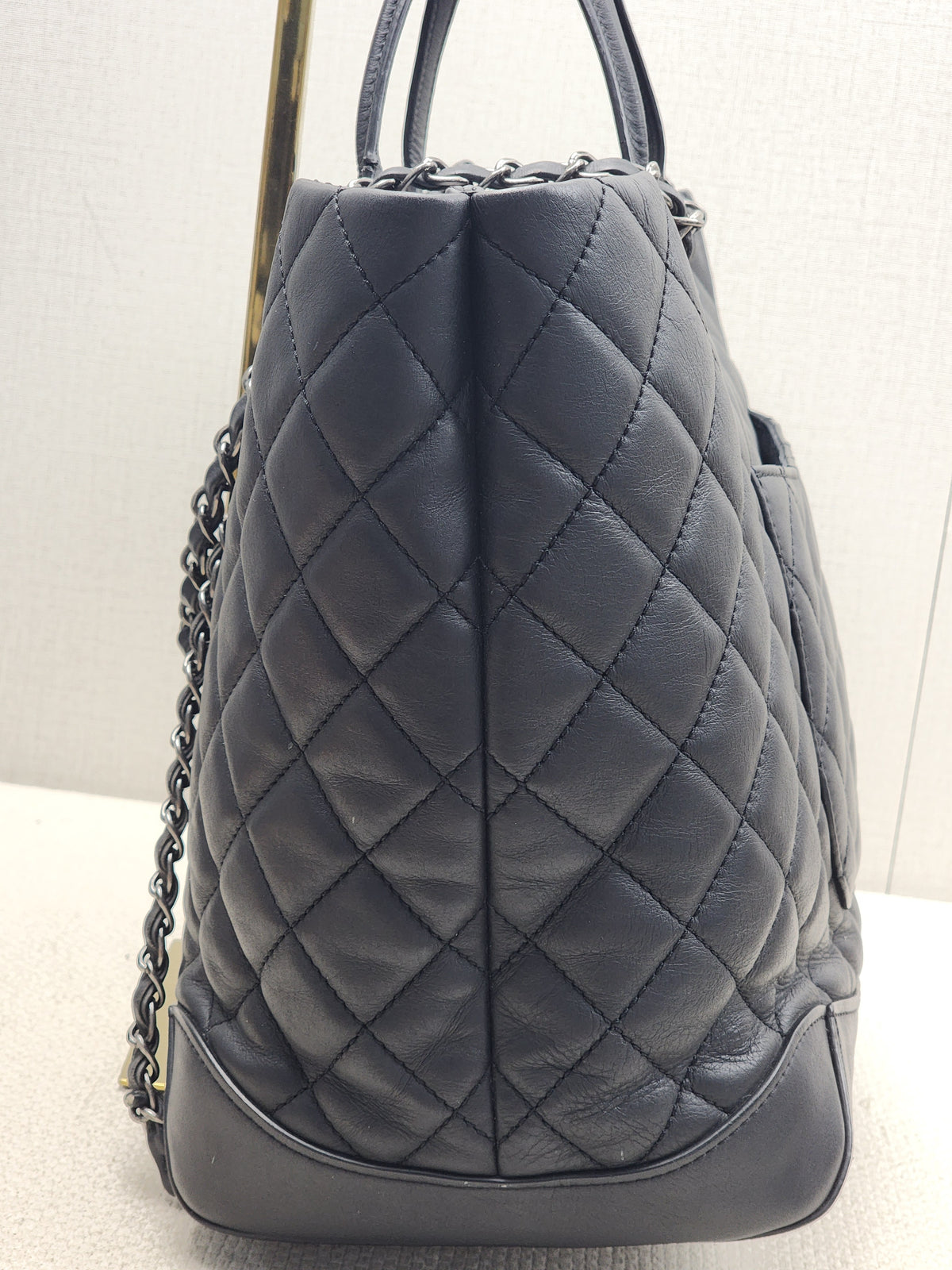 Chanel Black Calfskin Easy Large Shopping Tote (RHW)