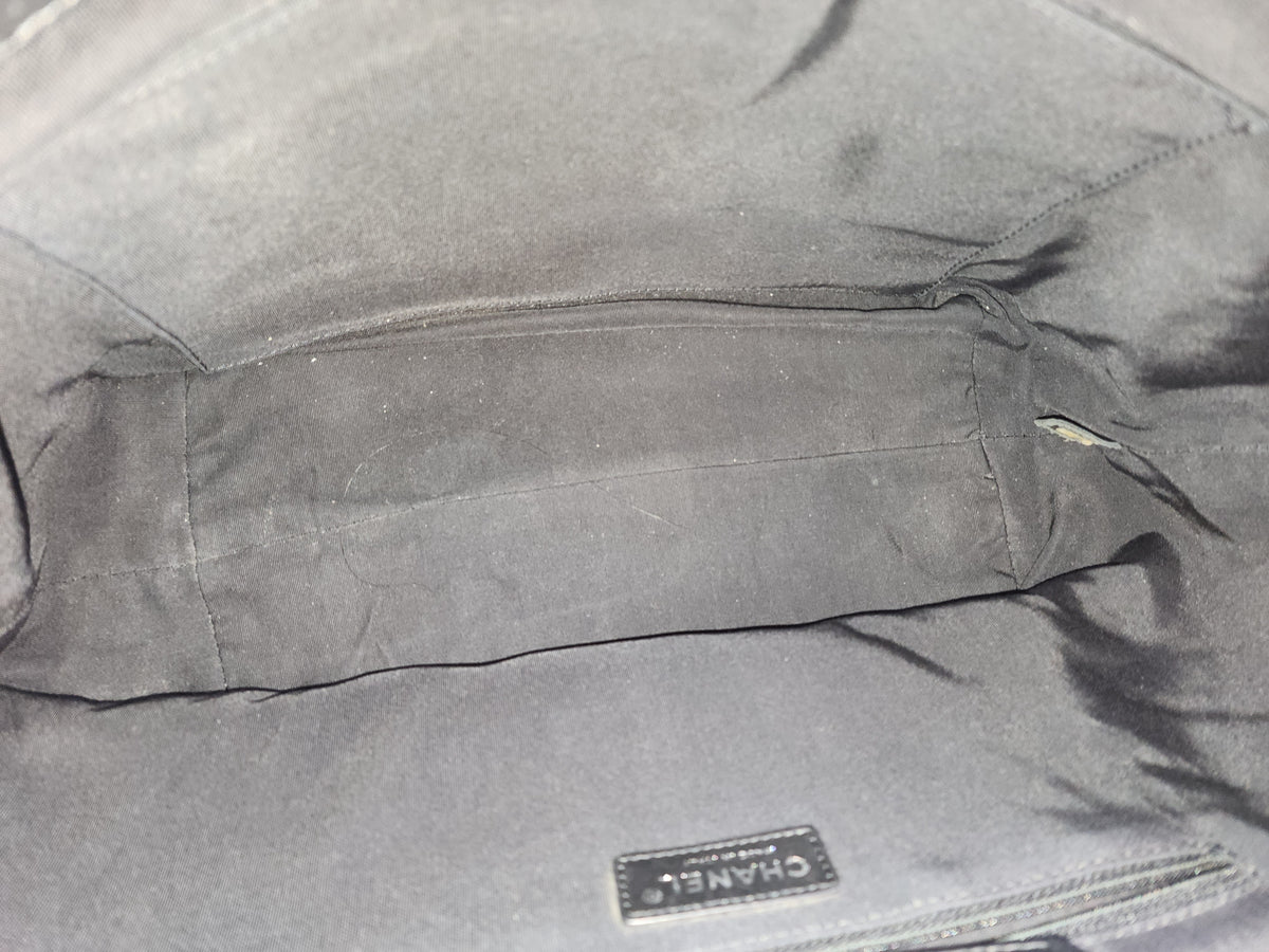 Chanel Black Calfskin Easy Large Shopping Tote (RHW)