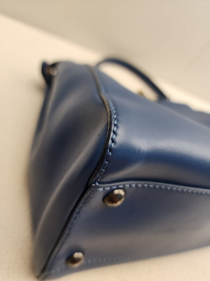 Fendi Blue Calfskin Medium Peekaboo