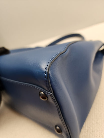 Fendi Blue Calfskin Medium Peekaboo