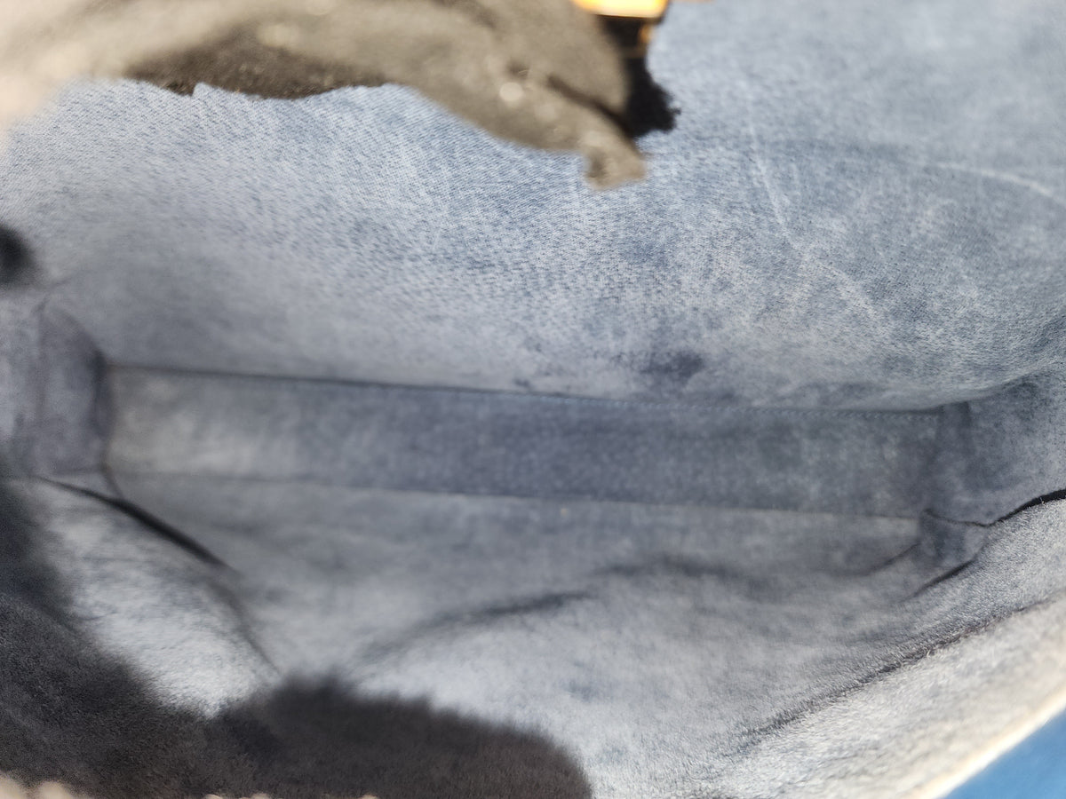 Fendi Blue Calfskin Medium Peekaboo