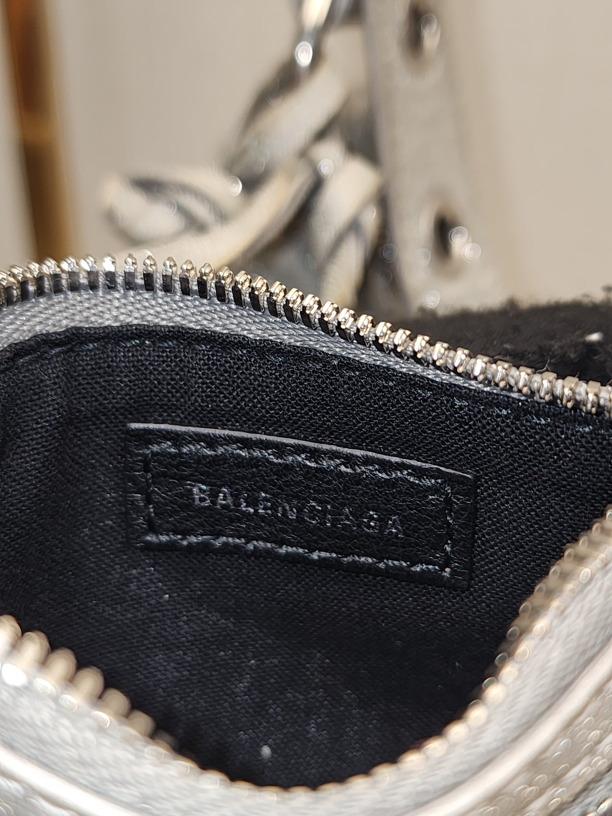 Balenciaga Sparkling Fabric Le Cagole XS