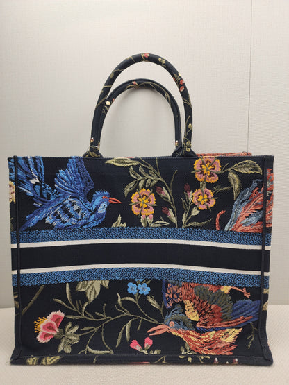 Dior Navy Jardin d’Hiver Large Book Tote