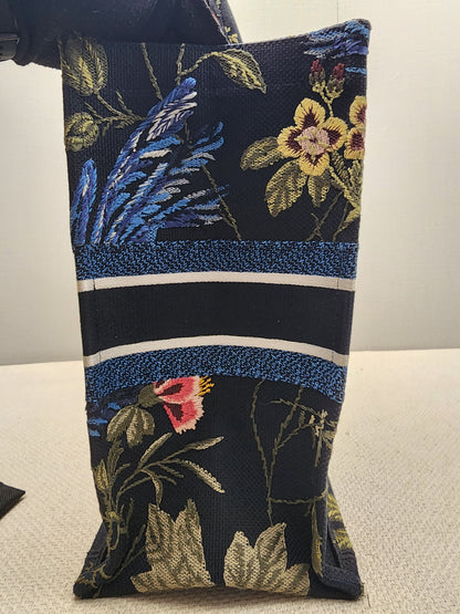 Dior Navy Jardin d’Hiver Large Book Tote