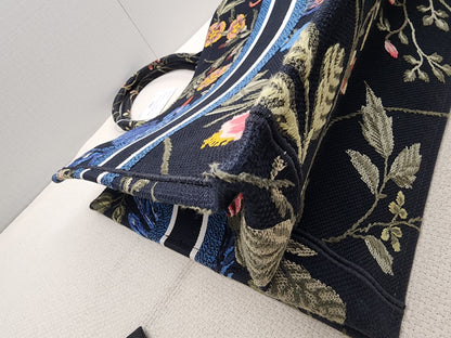 Dior Navy Jardin d’Hiver Large Book Tote