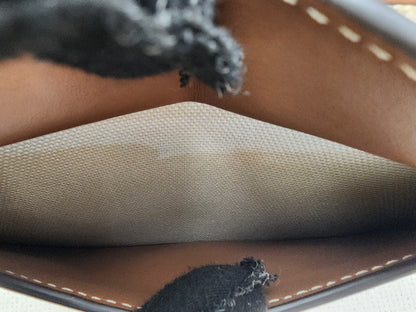 Burberry Brown Calfskin / Canvas Small Pocket Bag
