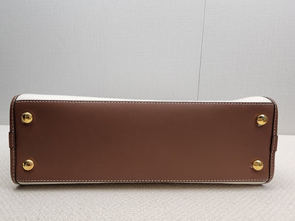Burberry Brown Calfskin / Canvas Small Pocket Bag