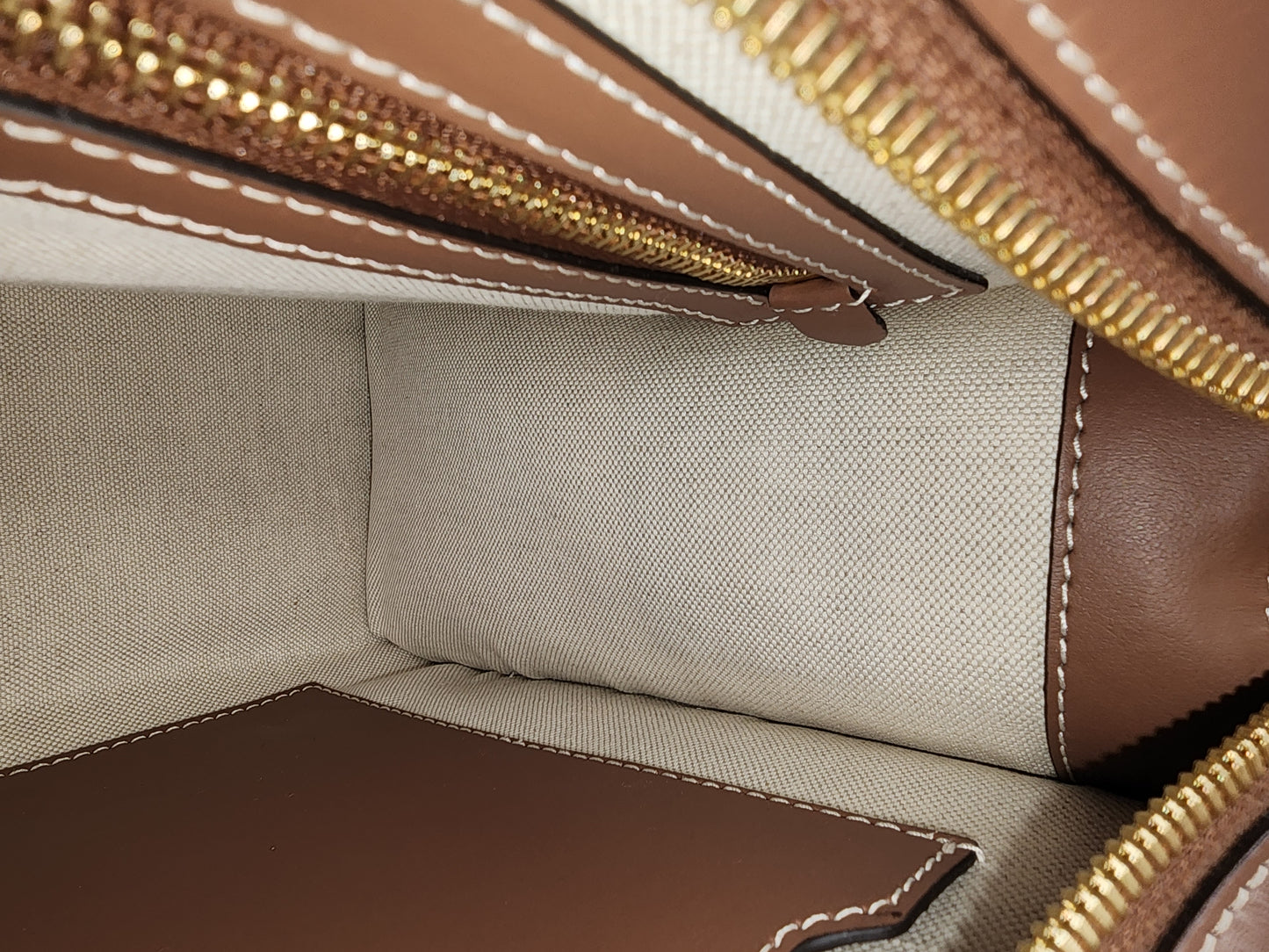 Burberry Brown Calfskin / Canvas Small Pocket Bag