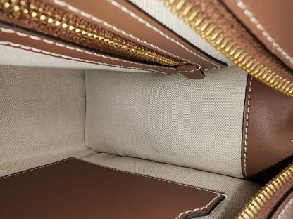 Burberry Brown Calfskin / Canvas Small Pocket Bag