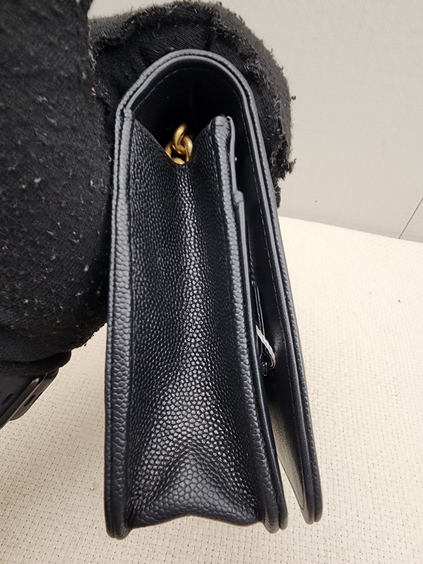 Chanel Black Caviar Boy WOC (GHW)
