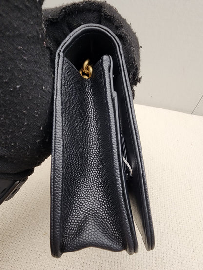 Chanel Black Caviar Boy WOC (GHW)