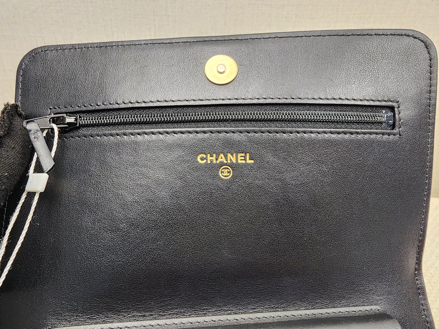 Chanel Black Caviar Boy WOC (GHW)