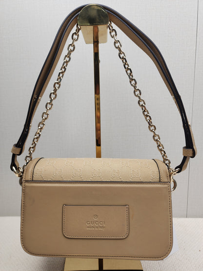 Gucci Beige GG Monogram Small Go Shoulder Bag